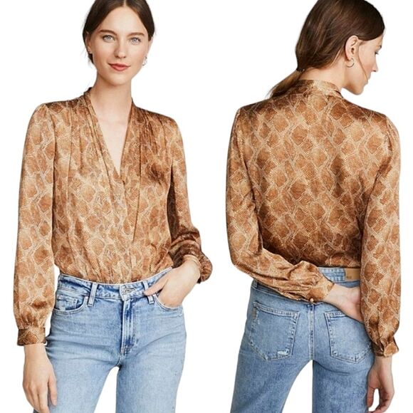 Paige Sevilla Snake Print Bodysuit/Top M - Picture 1 of 13